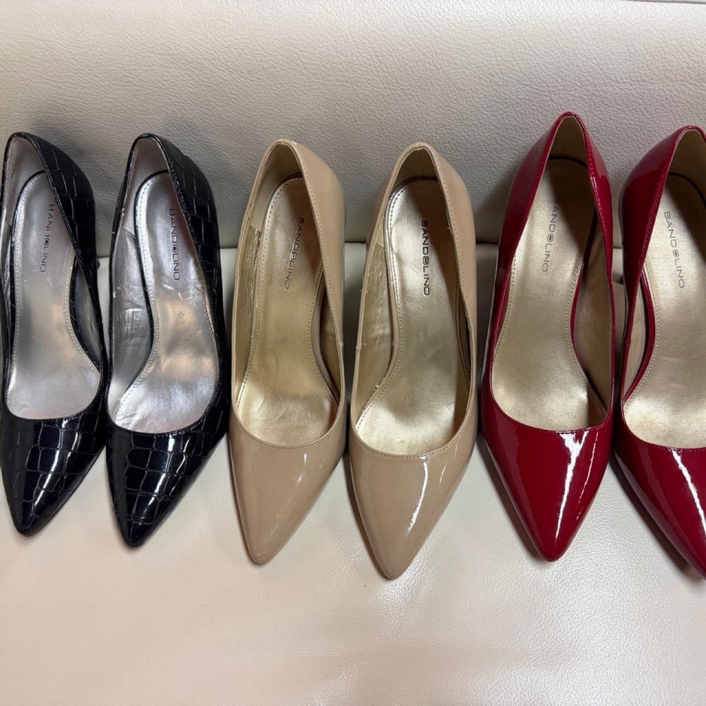 Bandolino 3 Pairs Workwear Pumps patent leather pointed toe
